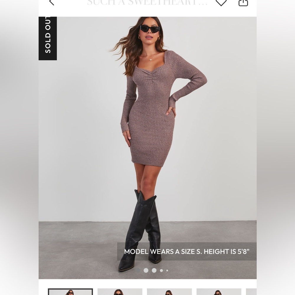 Vici such a sweetheart Long Sleeve mini Dress M